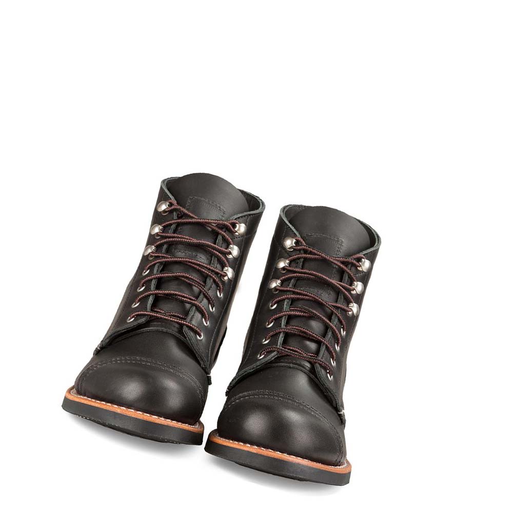 Red Wing IRON RANGER Heritage Short in Boundary Leather Women's Boots Black | ZA 138TCE